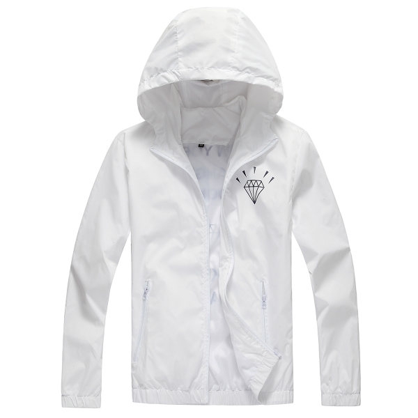 Мъжки туристически якета, ветровка с качулка - сини, зелени, червени с материал изцяло от полиестър слим модел