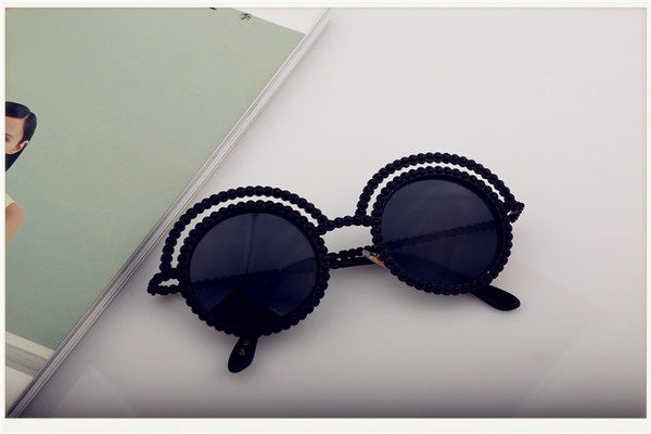 Дамски кръгли очила с перлички в различни цветове