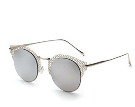 Дамски метални слънчеви очила с огледални стъкла