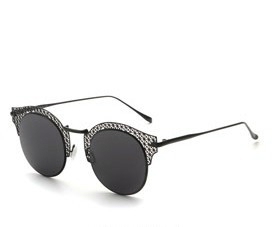 Дамски метални слънчеви очила с огледални стъкла