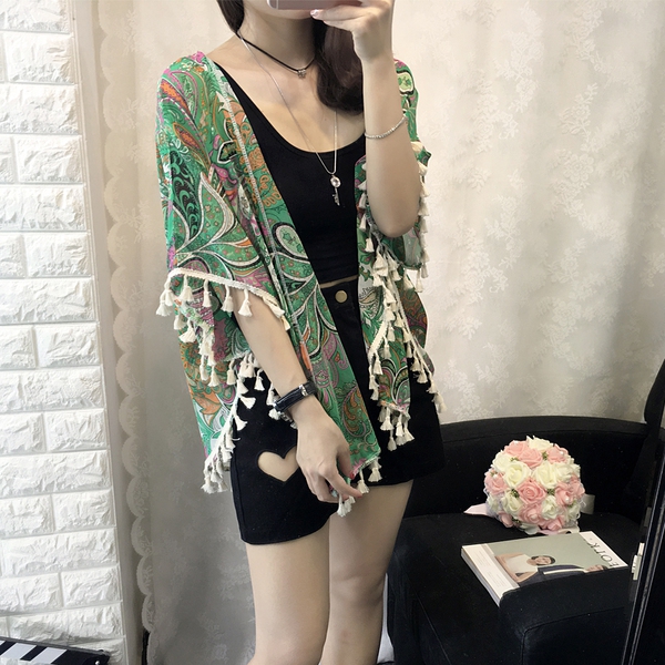 Дамски летен шал, парео за плаж в 2 цвята