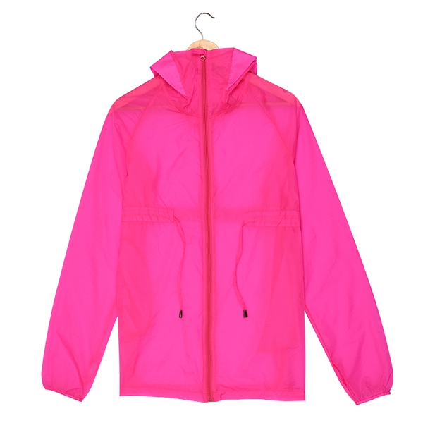 Дамски летни слънцезащитни якета в розов, зелен, син и бял цвят с качулка ветро и водоустойчиви