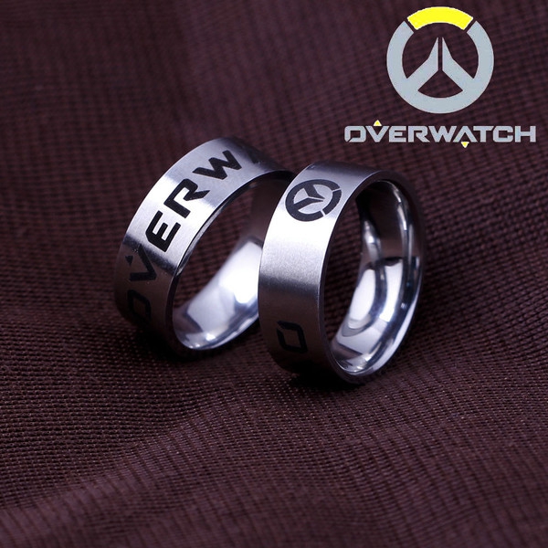 Мъжки пръстен в сребрист цвят на Overwatch в 4 размера - 1 брой
