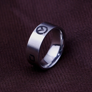 Ανδρικό δαχτυλίδι σε ασημί χρώμα Overwatch σε 4 μεγέθη - 1 κομμάτι