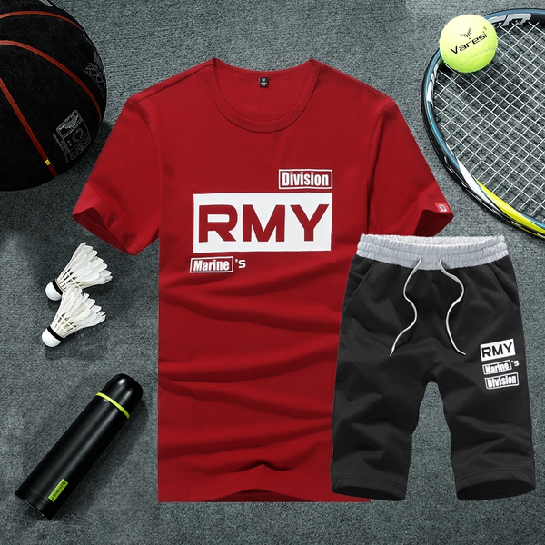 Летни спортни комплекти за мъже изработени от памук 4 модела