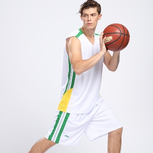 Спортен мъжки екип за баскетбол в черен,бял,червен,жълт,зелен и син цвят