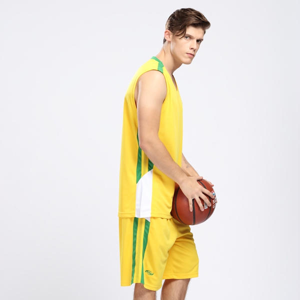 Спортен мъжки екип за баскетбол в черен,бял,червен,жълт,зелен и син цвят