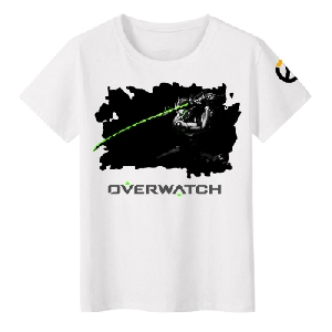 Αντρικά gaming  T-shirts με κοντό μανίκι Overwatch μαύρο με υψηλής ποιότητας εκτυπώσεις σε 4 μοντέλα  