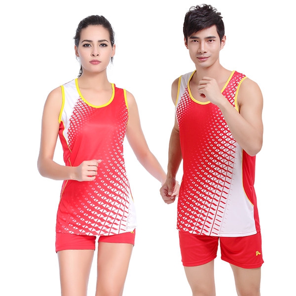 Мъжки спортни летни екипи потник и къси панталони сини, червени, черни, дишащи и бързосъхнещи