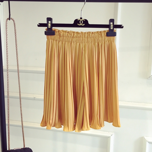 Οι γυναίκες σιφόν φούστες σε γκρι, μαύρο, κίτρινο, μπεζ και λευκό - 12 μοντέλα