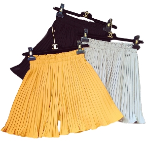 Дамски шифонени поли в сив,черен,жълт,бежов и бял цвят - 12 модела