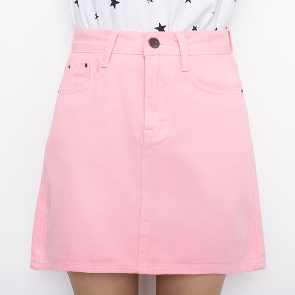 Κυρίες τζην φούστες σε μπλε, ροζ, μαύρο και άσπρο - 6 μοντέλα