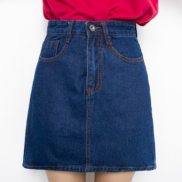 Κυρίες τζην φούστες σε μπλε, ροζ, μαύρο και άσπρο - 6 μοντέλα