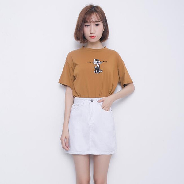 Κυρίες τζην φούστες σε μπλε, ροζ, μαύρο και άσπρο - 6 μοντέλα