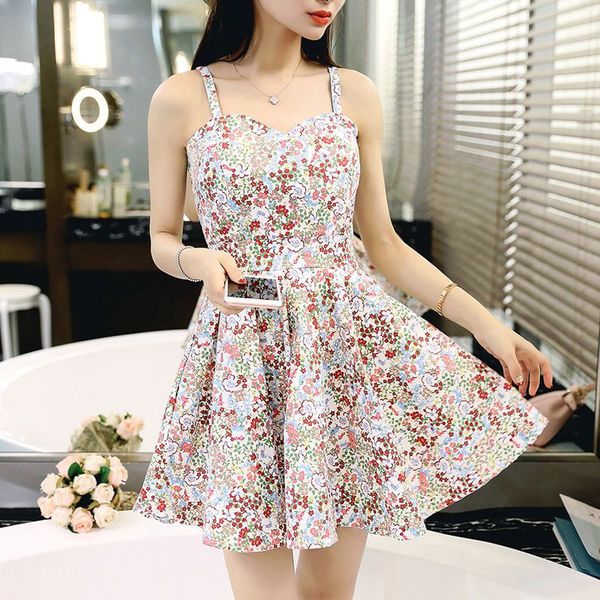 Дамски летни къси рокли подходящи за ежедневие в лилав,син,розов,черен,червен,бял и шарен цвят