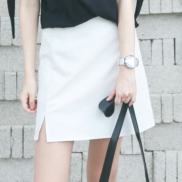 Λευκό καλοκαίρι βαμβακερή φούστα σε τρία μεγέθη