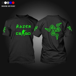 Мъжки геймърски тениски в различни цветове на Razer и CS GO 