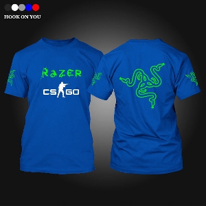 Αντρικά gaming  T-shirts в различни цветове на Razer и CS GO