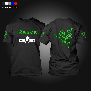 Αντρικά gaming  T-shirts в различни цветове на Razer и CS GO