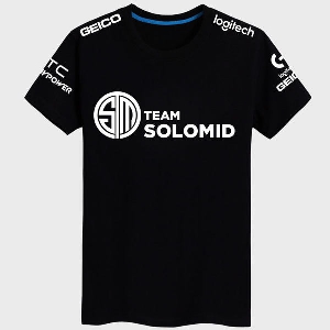 Мъжка геймърска тениска в черен цвят за феновете на отбора на League of legends - TSM