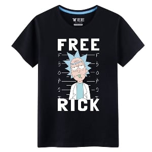 Мъжки памучни тениски с къс ръкав в 4 цвята подходящи за феновете на Rick and Morty