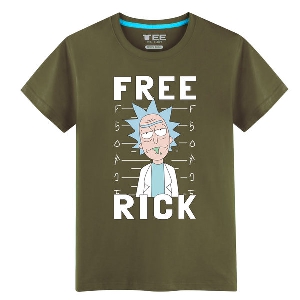 Мъжки памучни тениски с къс ръкав в 4 цвята подходящи за феновете на Rick and Morty