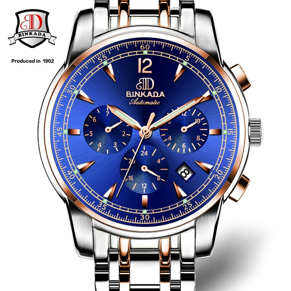 Мъжки часовници от неръждаема стомана,водоустойчиви до 30 метра и с диаметър от 41 мм в черен,бял,златист и син цвят