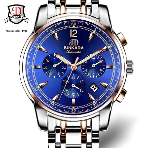 Мъжки часовници от неръждаема стомана,водоустойчиви до 30 метра и с диаметър от 41 мм в черен,бял,златист и син цвят