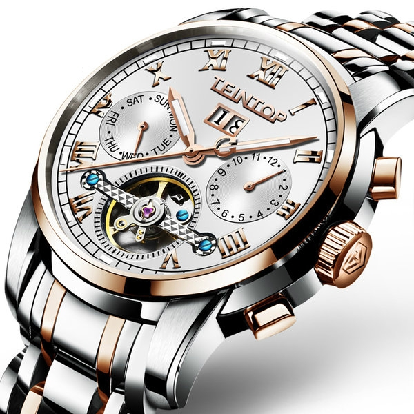 Мъжки водоустойчиви часовници изработени от неръждаема стомана в черен,син,бял и златист цвят - 9 модела