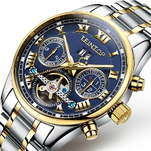 Мъжки водоустойчиви часовници изработени от неръждаема стомана в черен,син,бял и златист цвят - 9 модела