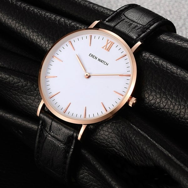 Quartz ανδρικά ρολόγια σε διάφορα χρώματα, αδιάβροχα από ανοξείδωτο ατσάλι και δέρμα