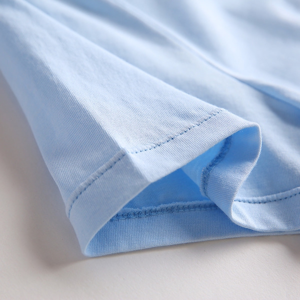 Дамска морско синя лятна тениска с къс ръкав 