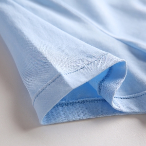 Κυρίες καλοκαίρι γαλάζιο πουκάμισο κοντομάνικο με βασικό υλικό Polyester