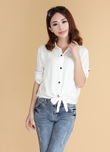 Дамски пролетни ризи с дълъг ръкав 18 модела