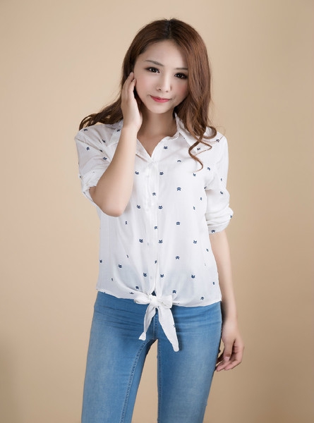 Дамски пролетни ризи с дълъг ръкав 18 модела