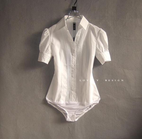 Дамски летни ризи с къс и дълъг ръкав и модели тип гащеризон памучни бели светлосини розови