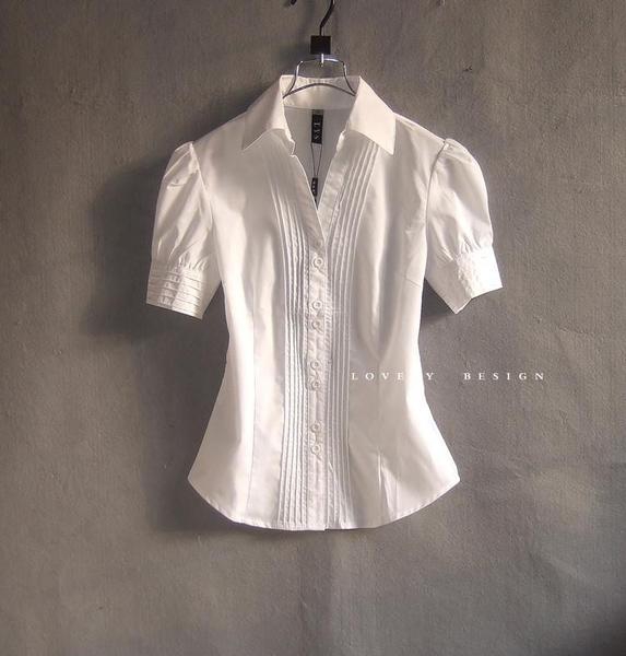 Дамски летни ризи с къс и дълъг ръкав и модели тип гащеризон памучни бели светлосини розови