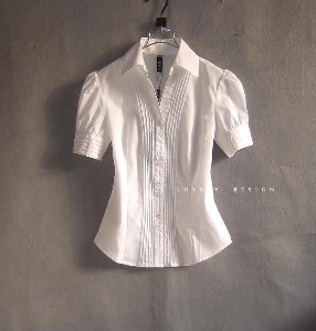 Дамски летни ризи с къс и дълъг ръкав и модели тип гащеризон памучни бели светлосини розови