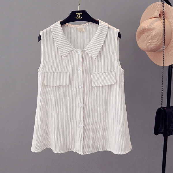 Дамски ризи без ръкав в бял и сив цвят - три модела
