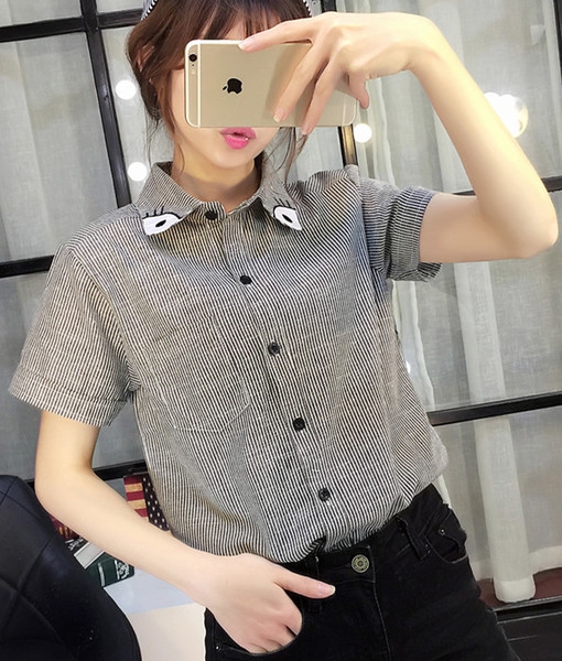 Летни дамски ризи подходящи за ежедневие с къси ръкави в лилав и сив цвят - 3 модела