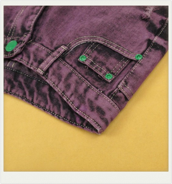 Дамски лилави дънкови шорти  къси шорти 