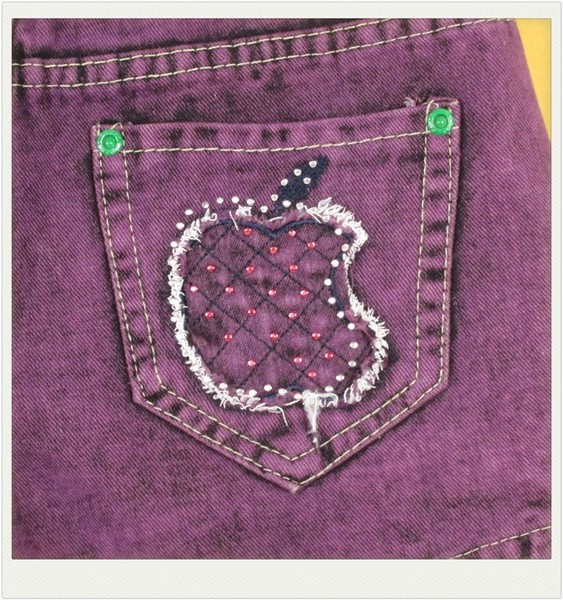 Дамски лилави дънкови шорти  къси шорти 