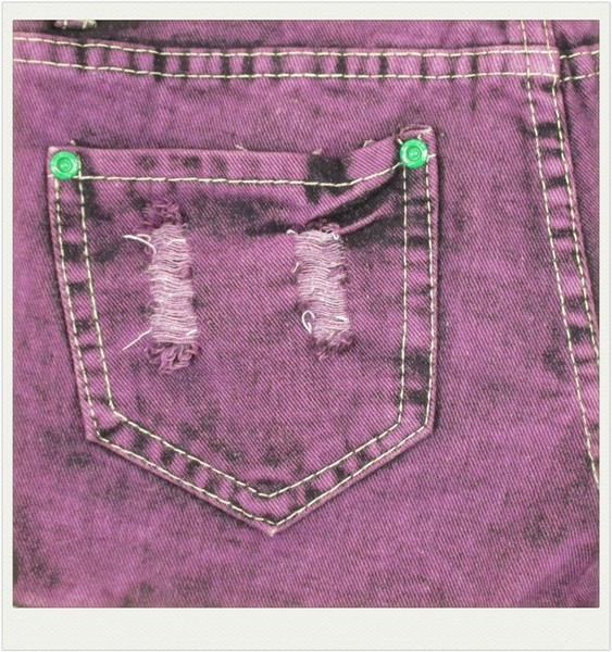 Дамски лилави дънкови шорти  къси шорти 