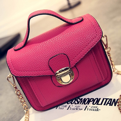 Малки дамски чанти в зелен,черен,червен и розов цвят - 5 модела