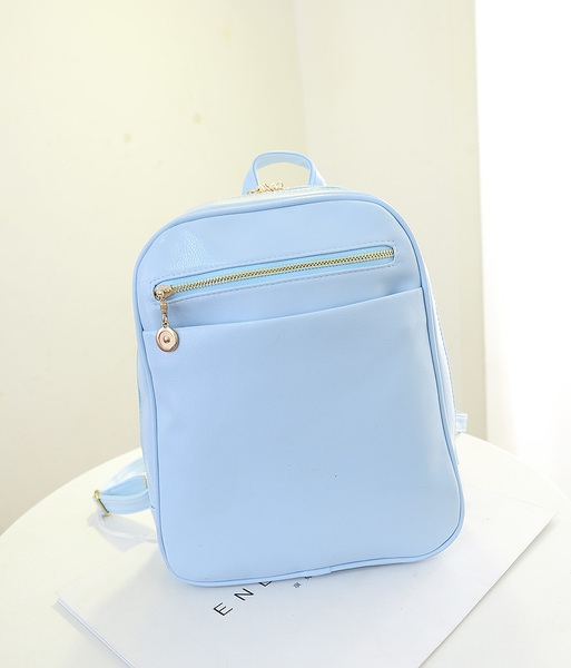 Дамски удобни раници от изкуствена кожа с мека повърхност и закрепващ се цип червени, сини, черни, бели, сиви, лилави