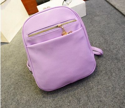 Дамски удобни раници от изкуствена кожа с мека повърхност и закрепващ се цип червени, сини, черни, бели, сиви, лилави