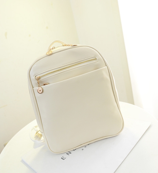 Дамски удобни раници от изкуствена кожа с мека повърхност и закрепващ се цип червени, сини, черни, бели, сиви, лилави