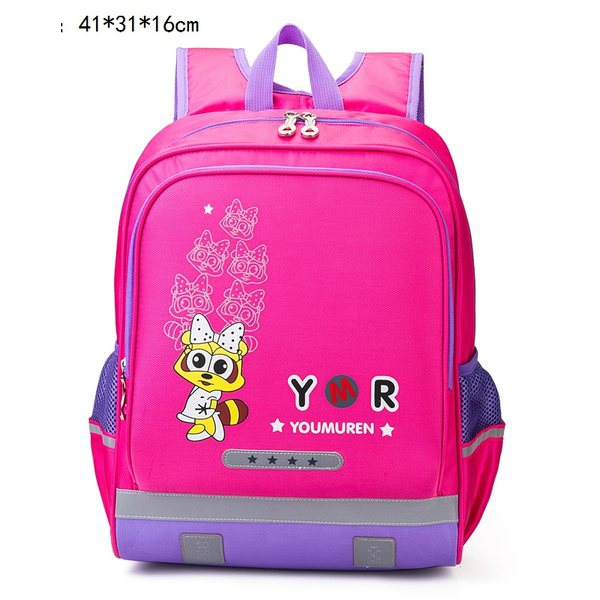 Детска червена розова синя раница за момчета и момичета, училищни анимационни раници