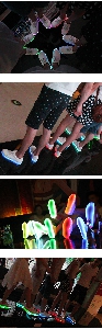 ХИТ LED светещи маратонки бели за мъже и жени в 5 цветови гами 
