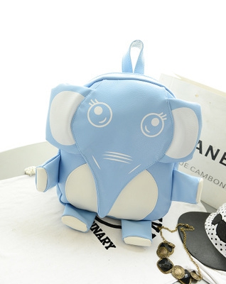 Сладка дамска раница в син,розов и черен цвят - панда и слонче